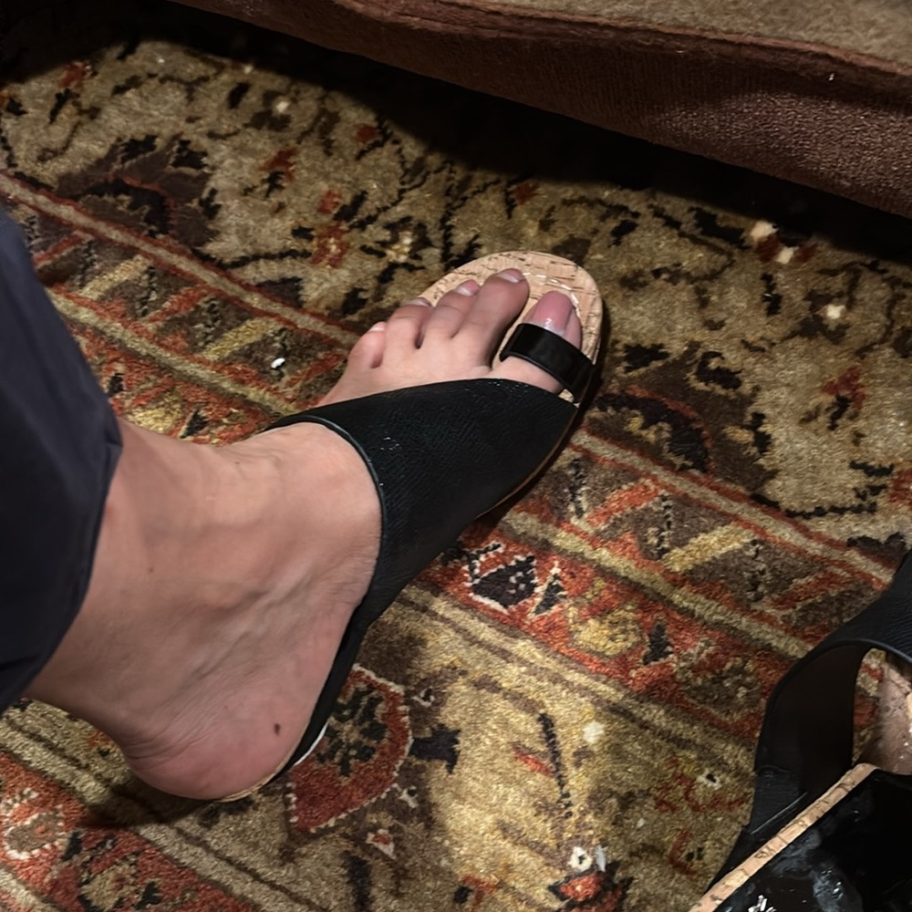 Donald J. Pliner Black and Tan Women's Sandals NWOT - Picture 5 of 7